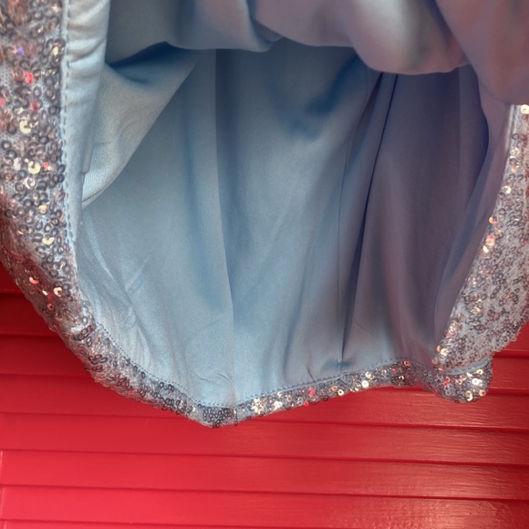 nwt ava presley size 8 couture gown feather sleeves , sequins , optional straps - Picture 17 of 17